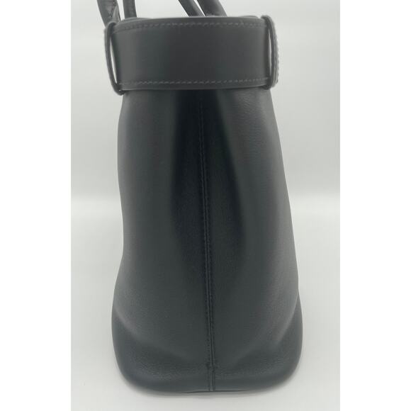 $6100 NEW PRADA LARGE BLACK LEATHER BUCKLE SHOULDER TOTE BAG AUTHENTIC - Picture 9 of 16